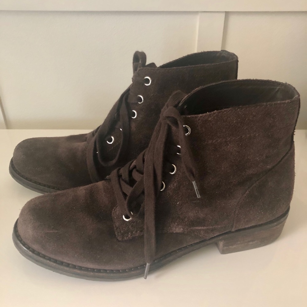 Sam Edelman Brown Bleecker Lace Up Suede Boot